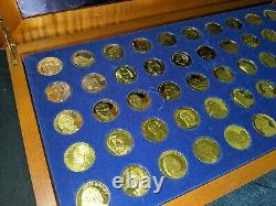 Franklin mint Founding Fathers Sterling Silver coated in 24kt gold 50 coins