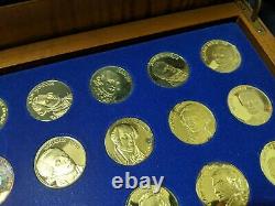 Franklin mint Founding Fathers Sterling Silver coated in 24kt gold 50 coins