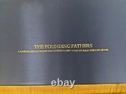 Franklin mint Founding Fathers Sterling Silver coated in 24kt gold 50 coins