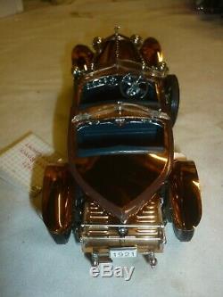 Franklin mint Scale model of a 1921 Rolls Royce silver ghost, Brockman, no box