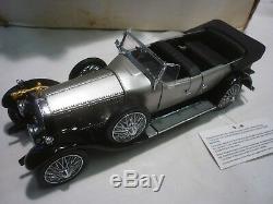 Franklin mint Scale model of a 1925 Rolls Royce silver ghost Boxed