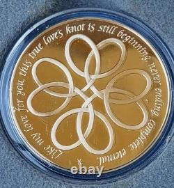Franklin mint Sterling / COA the love token Proof finish Sterling silver / Box