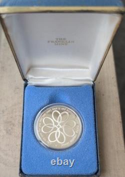 Franklin mint Sterling / COA the love token Proof finish Sterling silver / Box