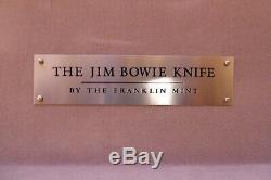 Franklin mint authentic reproduction of Bowie Knife in walnut case