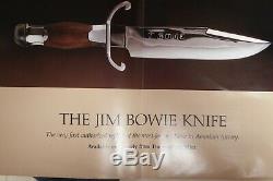 Franklin mint authentic reproduction of Bowie Knife in walnut case