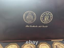 Franklin mint catholic art guild strling silver silver proof