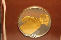 Frankling Mint Silver 925 GP COIN 1977 El Museo Del Oro CABEZADE BASTON AGUILA