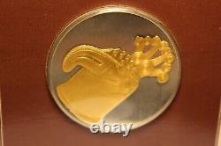 Frankling Mint Silver 925 GP COIN 1977 El Museo Del Oro CABEZADE BASTON AGUILA