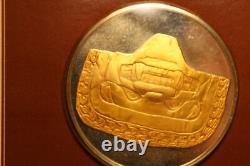 Frankling Mint Silver 925 GP COIN 1977 El Museo Del Oro MASCARA DE INZA