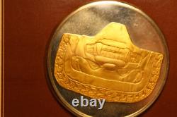 Frankling Mint Silver 925 GP COIN 1977 El Museo Del Oro MASCARA DE INZA