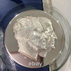 GEM BU PROOF 1973 PROOF Sterling Silver Inaugural Medal Nixon Agnew WITH BOX