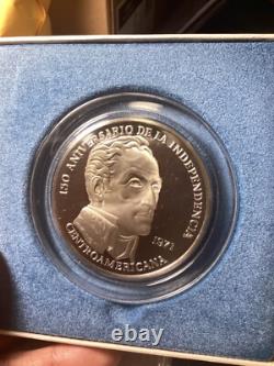 GEM PROOF PANAMA 1971 Twenty Balboas 129 gr, 925 SILVER, COA, ORIGINAL PACKAGE