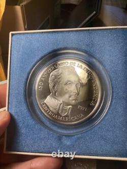 GEM PROOF PANAMA 1971 Twenty Balboas 129 gr, 925 SILVER, COA, ORIGINAL PACKAGE