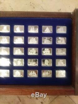GREAT SAILING SHIPS of HISTORY Franklin Mint Silver Ingot Set Complete 50 Bars