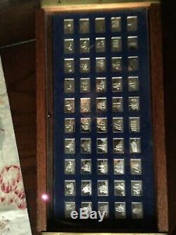 GREAT SAILING SHIPS of HISTORY Franklin Mint Silver Ingot Set Complete 50 Bars