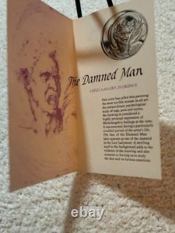Genius Of Michelangelo The Damned Man 1.25 Oz Sterling Silver Medal Medal Coin