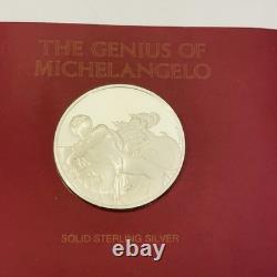 Genius of Michelangelo Sterling Silver Medal Prophet Jonah Whale Resurrection