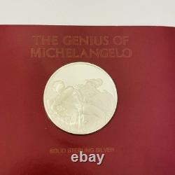 Genius of Michelangelo Sterling Silver Medal Prophet Jonah Whale Resurrection
