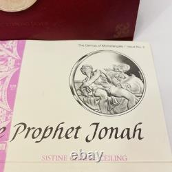 Genius of Michelangelo Sterling Silver Medal Prophet Jonah Whale Resurrection