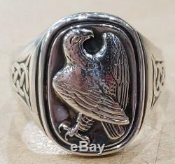 Georg Jensen Franklin Mint 925 Sterling Silver Eagle Ring Size 11.5 Pre-owned