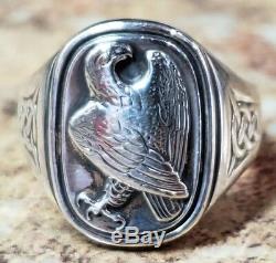 Georg Jensen Franklin Mint 925 Sterling Silver Eagle Ring Size 11.5 Pre-owned