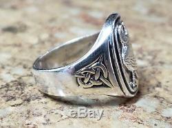 Georg Jensen Franklin Mint 925 Sterling Silver Eagle Ring Size 11.5 Pre-owned