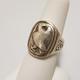 George Jensen 1982 Denmark Sterling Silver Franklin Mint Eagle Ring Size 8