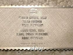 Graf Zeppelin Us Stamp $2.60 Europe Pan America Flight 925 Silver Ingot Gr 16.71