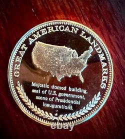 Great American Landmarks Collection Gold-Plated Sterling Silver Franklin Mint