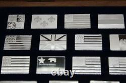 Great Flags Of America Mini-Ingot Collection Franklin Mint Complete Set