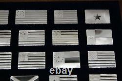 Great Flags Of America Mini-Ingot Collection Franklin Mint Complete Set