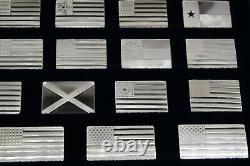 Great Flags Of America Mini-Ingot Collection Franklin Mint Complete Set