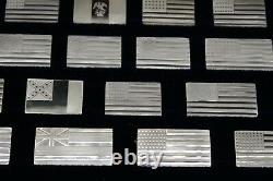 Great Flags Of America Mini-Ingot Collection Franklin Mint Complete Set