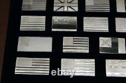 Great Flags Of America Mini-Ingot Collection Franklin Mint Complete Set