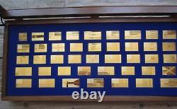 Great Flags of America Franklin Mint Gold-Plated. 500 Silver 42 ingots RARE