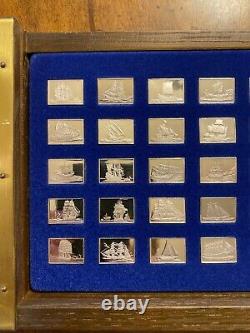 Great Sailing Ships Of History Franklin Mint 50 Bars Sterling Silver Ingot Set