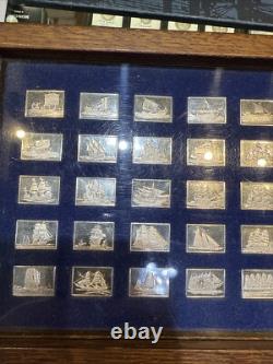 Great Sailing Ships Of History Franklin Mint 50 Bars Sterling Silver Ingot Set