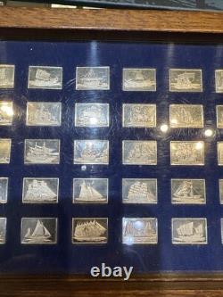 Great Sailing Ships Of History Franklin Mint 50 Bars Sterling Silver Ingot Set