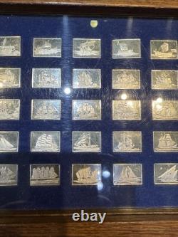 Great Sailing Ships Of History Franklin Mint 50 Bars Sterling Silver Ingot Set