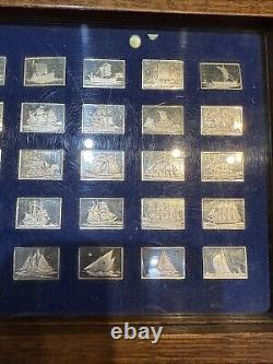 Great Sailing Ships Of History Franklin Mint 50 Bars Sterling Silver Ingot Set
