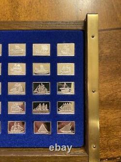 Great Sailing Ships Of History Franklin Mint 50 Bars Sterling Silver Ingot Set