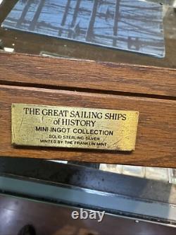 Great Sailing Ships Of History Franklin Mint 50 Bars Sterling Silver Ingot Set
