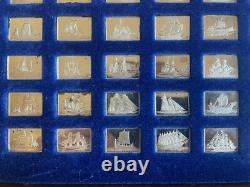 Great Sailing Ships Of History Franklin Mint 50 Bars Sterling Silver Lingot Set