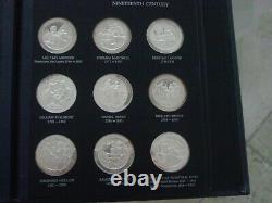 HISTORY OF MEDICINE SILVER PROOF MEDALS, Franklin Mint, 1970-72