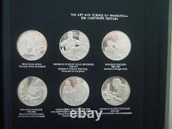 HISTORY OF PHARMACY SILVER PROOF MEDALS, Franklin Mint, 1970-72