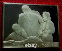 HOLIDAY DINNER NORMAN ROCKWELL Fondest Memories Bar 3+oz. 925 Fine Silver