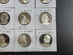 Half Ounce. 925 SILVER ROUNDs SILVER Medal Historic USA Figures 16 Total