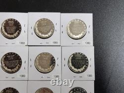 Half Ounce. 925 SILVER ROUNDs SILVER Medal Historic USA Figures 16 Total