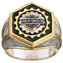 Harley-Davidson Heavy Metal Men's Ring SZ 8 from the Franklin Mint D4J8264