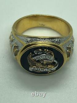 Harley Davidson Men's Eagle Ring by Franklin Mint Live To Ride Ride To Live